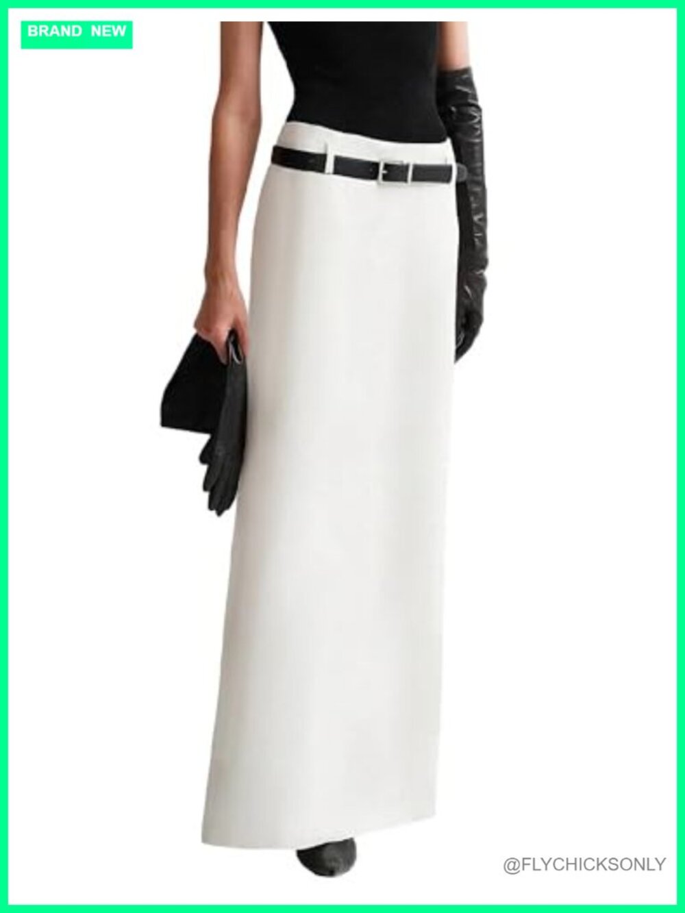 Women's Long Maxi Skirt High Waist H-Line Straight Split Pencil Skirt
